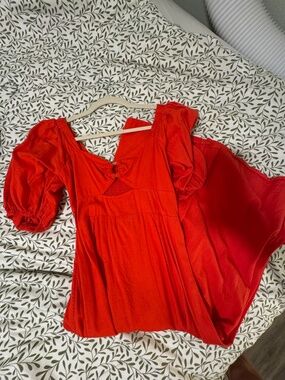 Billabong Red Linen Maxi Dress